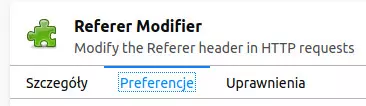 Środkowa zakładka Preferencje w opcjach dodatku.