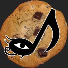 Ciastko z kawałkami czekolady z nałożoną na nie ikoną AllSinga