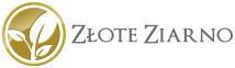 Logo firmy Złote Ziarno, ukazujące dwa kłosy
