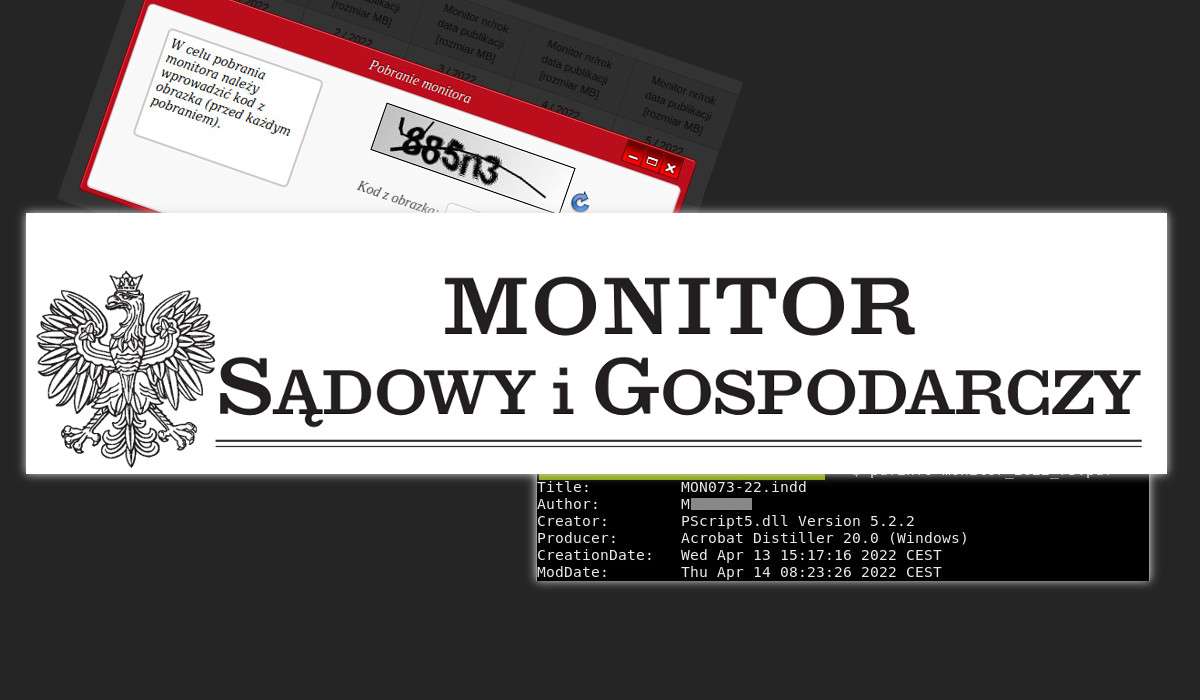 Monitor Sądowy i Gospodarczy. Pierwsze kroki